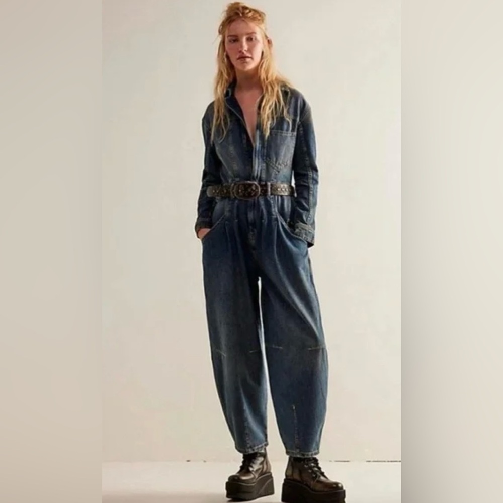 NWT Free People Dark Blue Jumpsuit